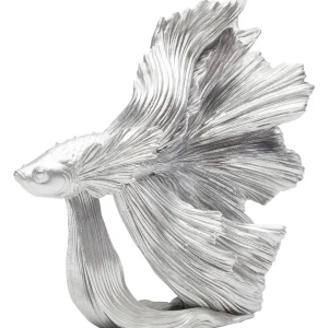KARE Design Decofiguur Betta Fish Zilver Klein