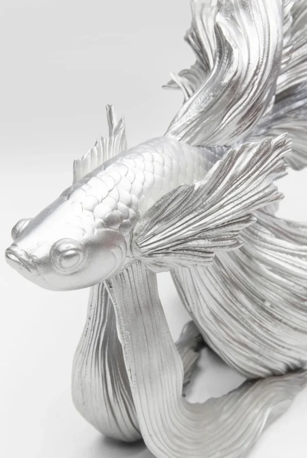 KARE Design Decofiguur Betta Fish Zilver Klein