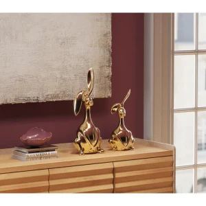 KARE Design Decofiguur Bunny Gold 52cm
