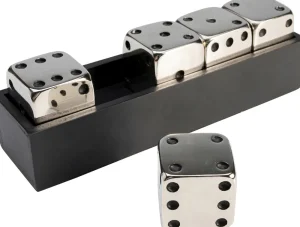 KARE Design Decofiguur Dices Silver 20x6cm