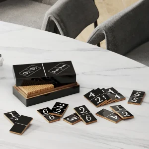 KARE Design Decofiguur Domino Black 24x7cm