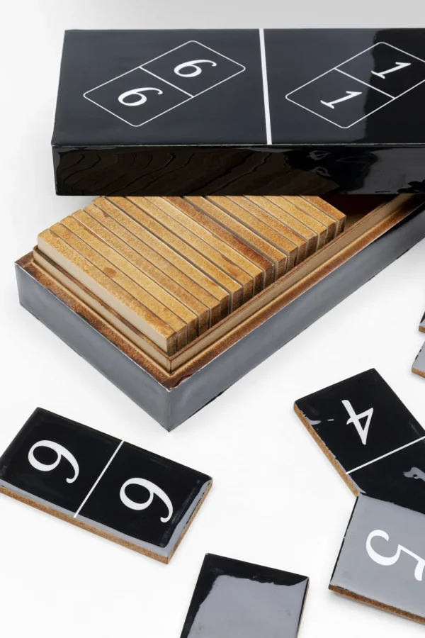 KARE Design Decofiguur Domino Black 24x7cm