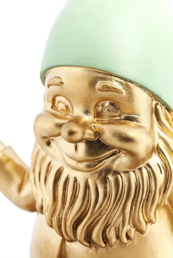 KARE Design Decofiguur Dwerg Meditatie Goud Groen 19cm