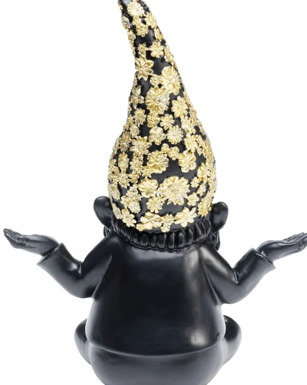KARE Design Decofiguur Dwerg Meditatie Zwart Goud 19cm
