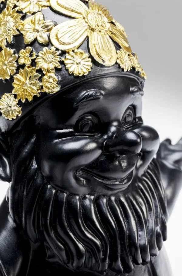 KARE Design Decofiguur Dwerg Meditatie Zwart Goud 19cm