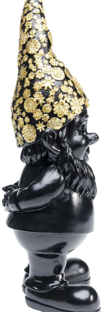 KARE Design Decofiguur Dwerg Staand Zwart Goud 30cm