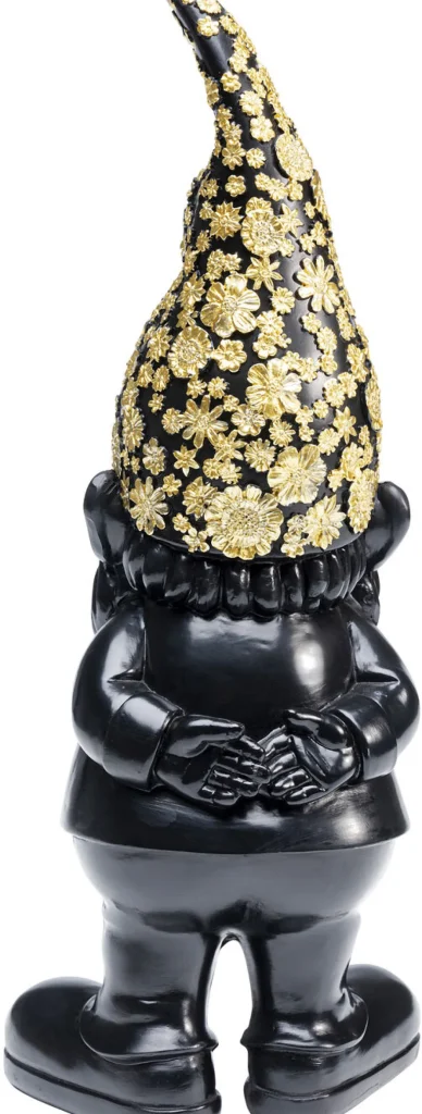 KARE Design Decofiguur Dwerg Staand Zwart Goud 30cm