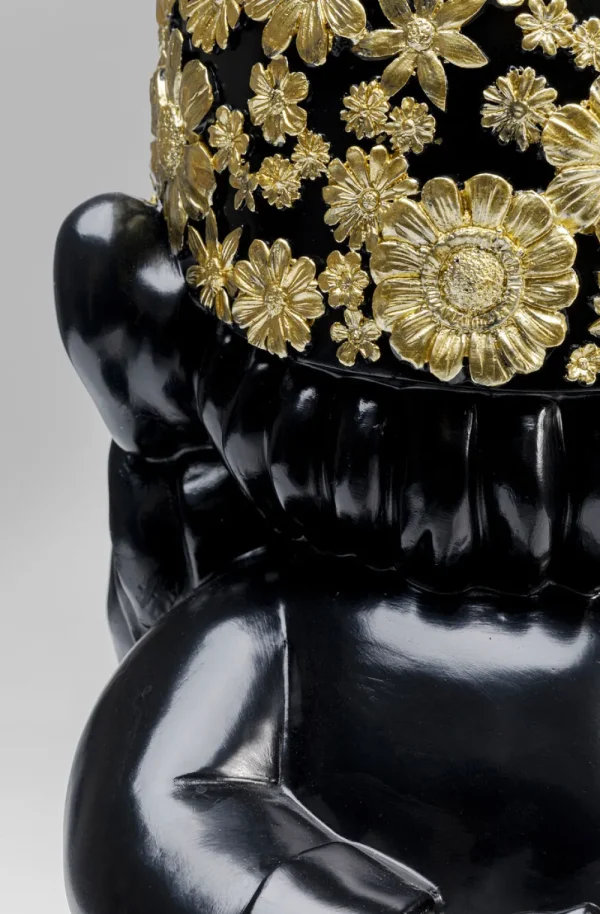 KARE Design Decofiguur Dwerg Staand Zwart Goud 61cm