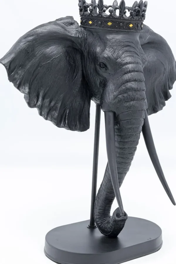 KARE Design Decofiguur Elephant Royal Black 57cm