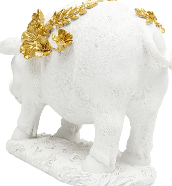 KARE Design Decofiguur Flower Pig Wit 21cm