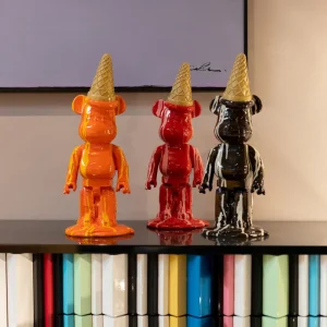 KARE Design Decofiguur Gelato Bear Black 40cm