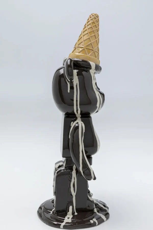 KARE Design Decofiguur Gelato Bear Black 40cm