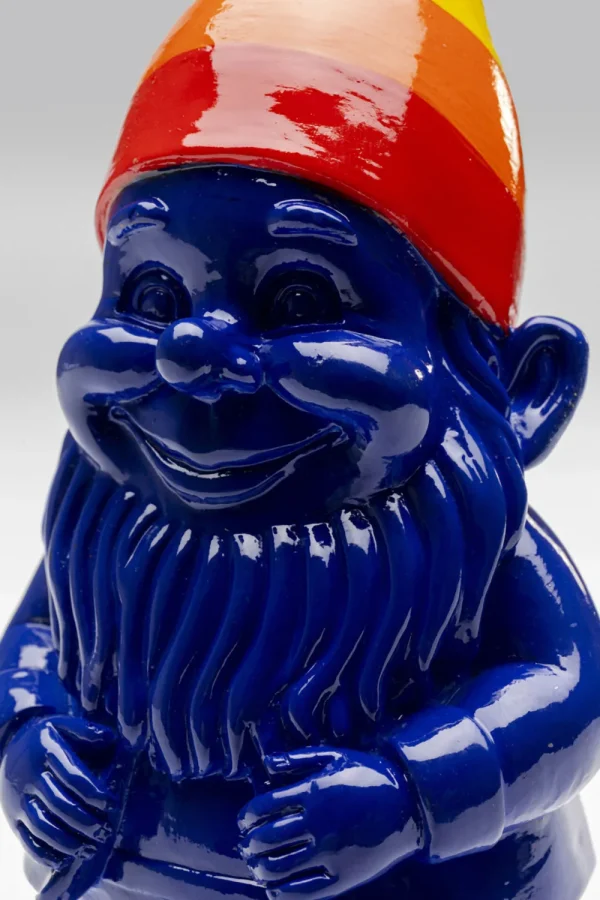 KARE Design Decofiguur Gnome Standing Rainbow Blauw 21cm