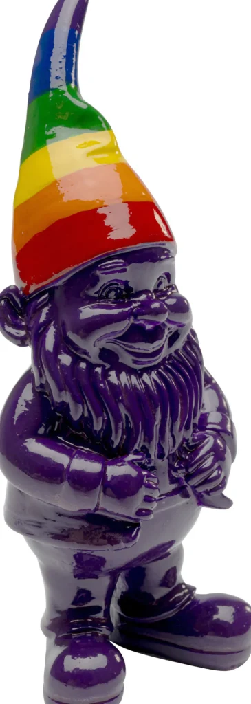 KARE Design Decofiguur Gnome Standing Rainbow Paars 11cm