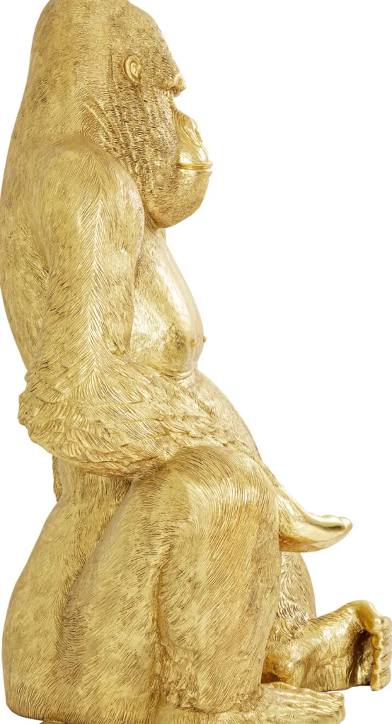 KARE Design Decofiguur Gorilla Goud XL 180cm