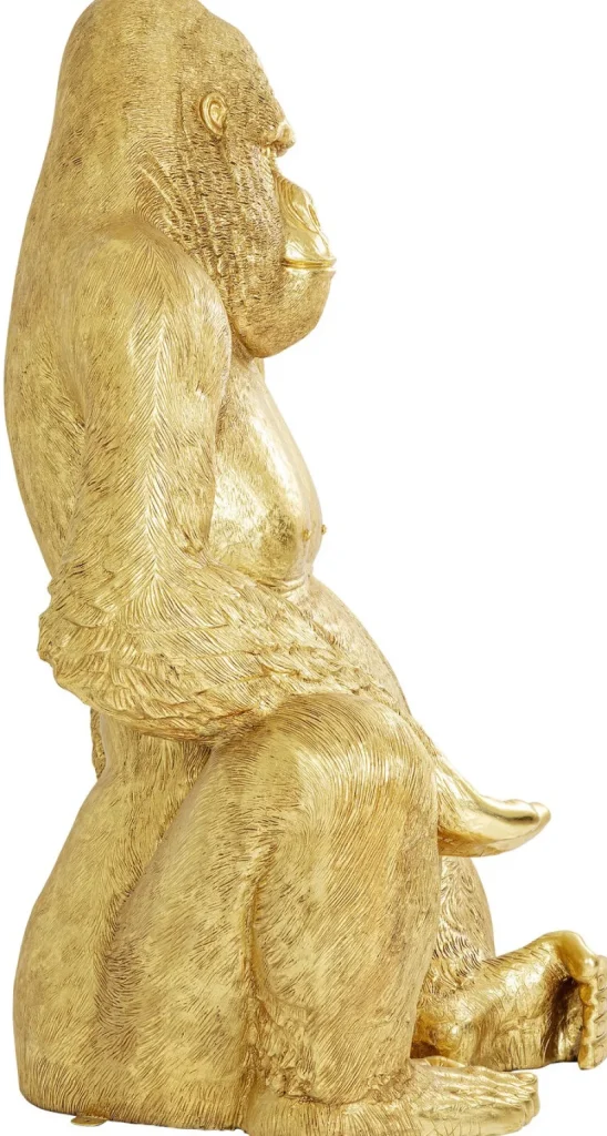 KARE Design Decofiguur Gorilla Goud XXL 249cm