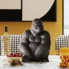 KARE Design Decofiguur Gorilla Side Medium Zwart
