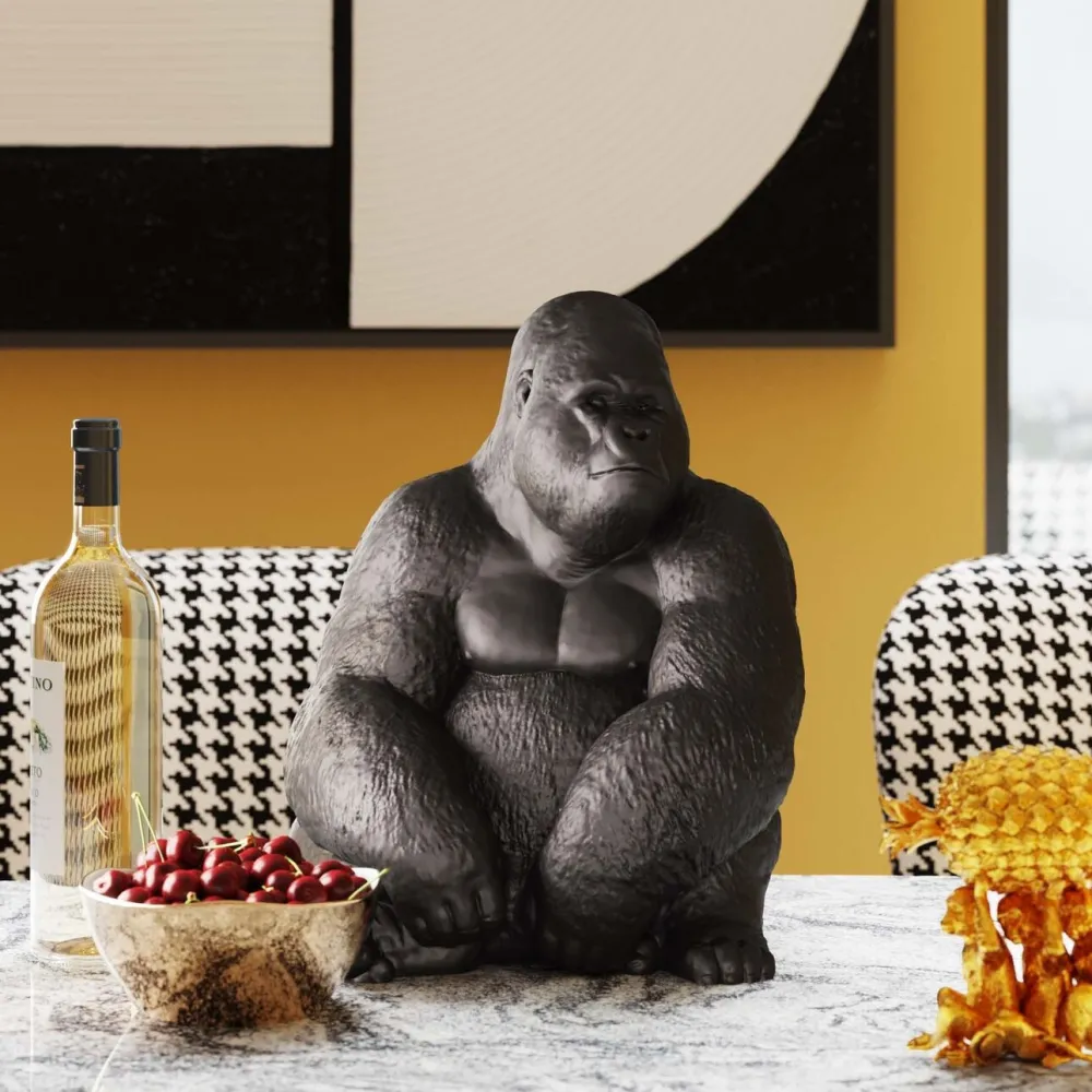 decofiguur_gorilla_side_medium_zwart_0.webp KARE Design Decofiguur Gorilla Side Medium Zwart
