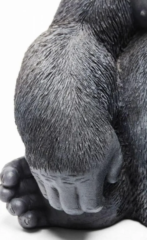 KARE Design Decofiguur Gorilla Side Medium Zwart