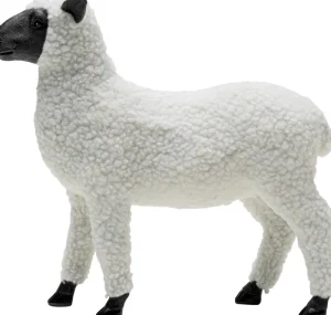 KARE Design Decofiguur Happy Sheep Wool White 28cm