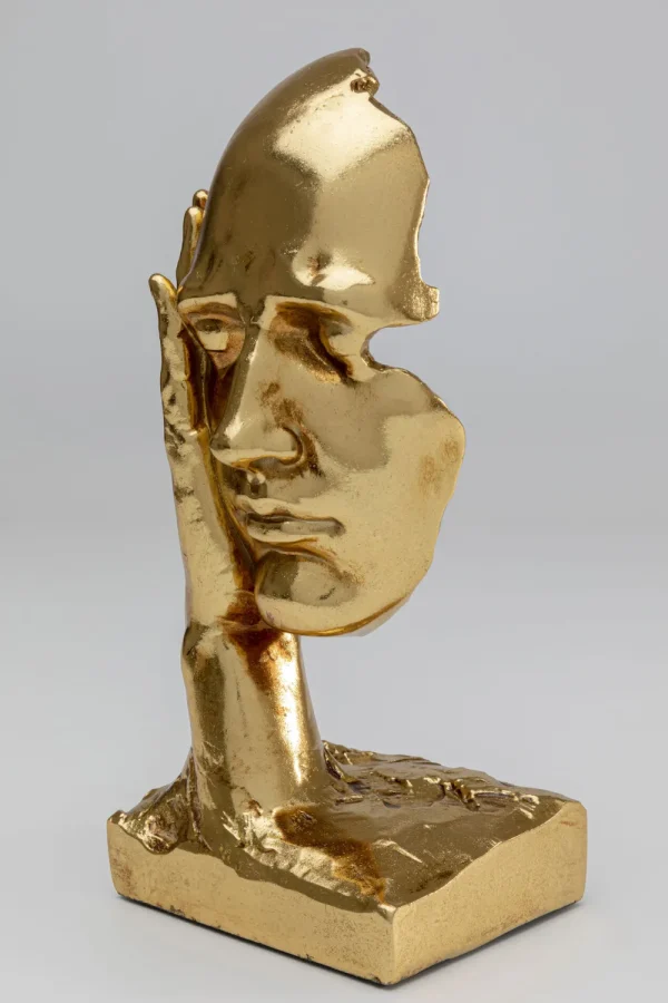 KARE Design Decofiguur In My Mind Gold 30cm
