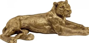 KARE Design Decofiguur Leeuw Goud 113cm