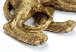 KARE Design Decofiguur Leeuw Goud 113cm