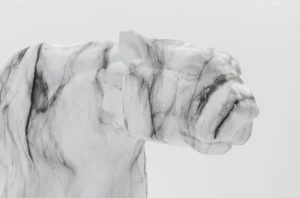 KARE Design Decofiguur Leopard Marmer 95cm