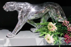 KARE Design Decofiguur Leopard Mozaïek 129cm