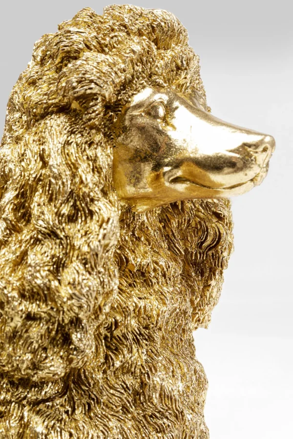KARE Design Decofiguur Mrs Poodle Gold 34cm