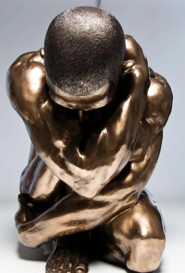 KARE Design Decofiguur Nude Man Hug Brons 54cm