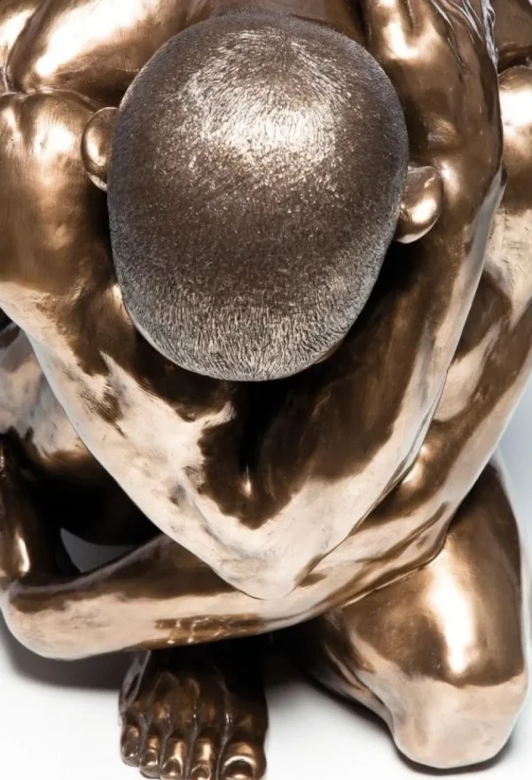 KARE Design Decofiguur Nude Man Hug Brons 54cm