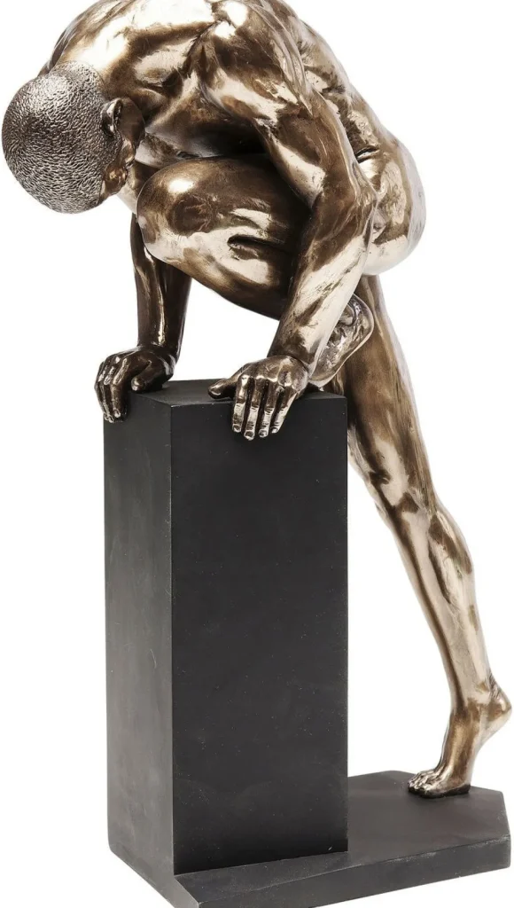 KARE Design Decofiguur Nude Man Stand Brons 35cm
