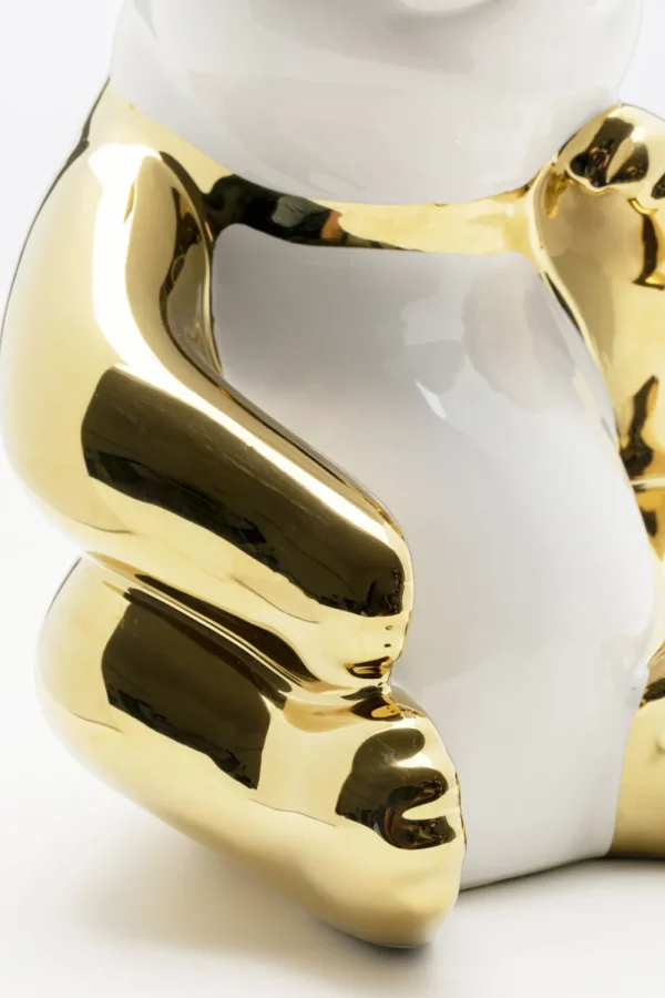 KARE Design Decofiguur Panda Gold 19cm