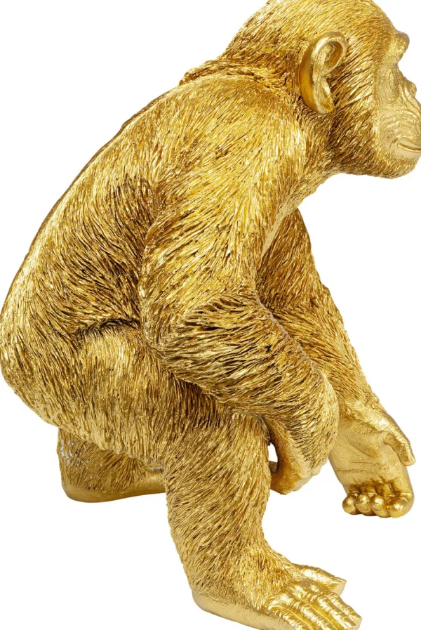 KARE Design Decofiguur Playing Ape Goud 50cm