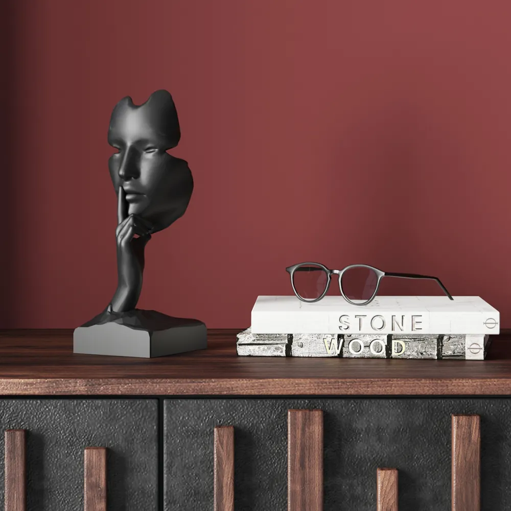 decofiguur_quiet_face_black_cm_0.webp KARE Design Decofiguur Quiet Face Black 31cm