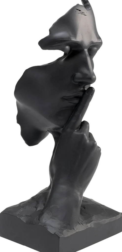 KARE Design Decofiguur Quiet Face Black 31cm