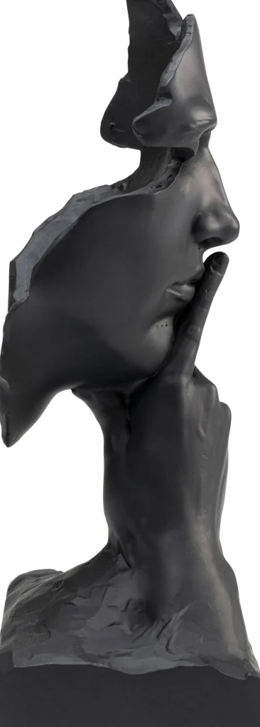 KARE Design Decofiguur Quiet Face Black 31cm