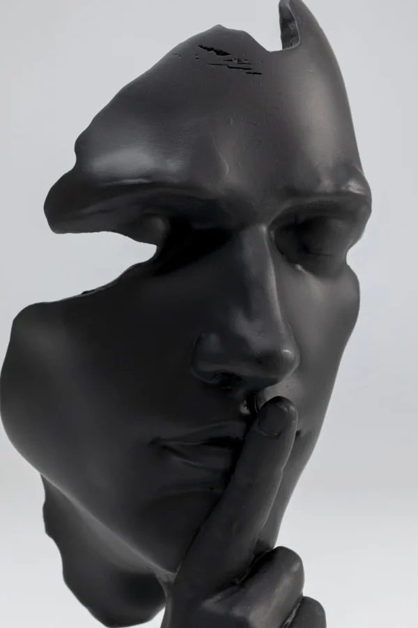 KARE Design Decofiguur Quiet Face Black 31cm