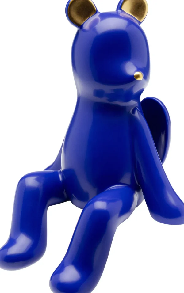 KARE Design Decofiguur Sitting Bear Blue 20cm
