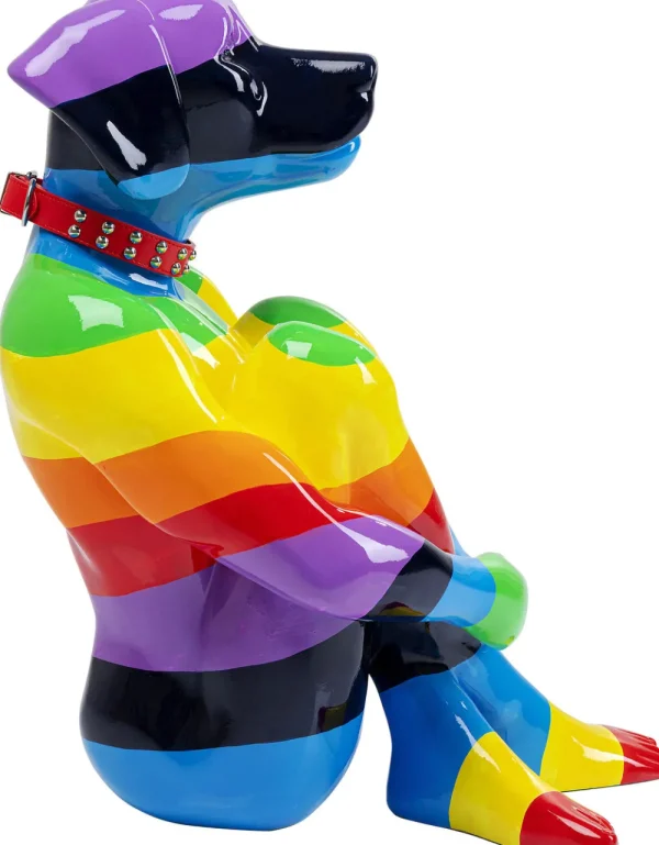 KARE Design Decofiguur Sitting Dog Regenboog 80cm