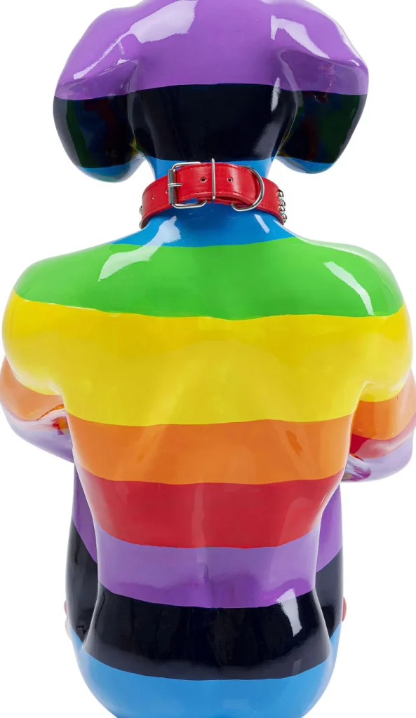 KARE Design Decofiguur Sitting Dog Regenboog 80cm
