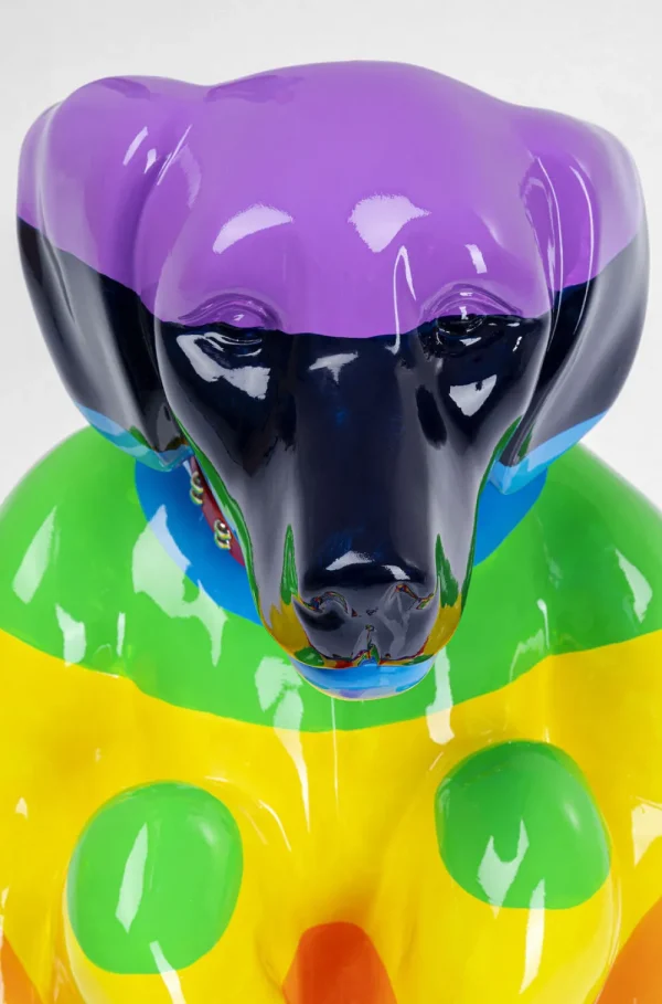 KARE Design Decofiguur Sitting Dog Regenboog 80cm