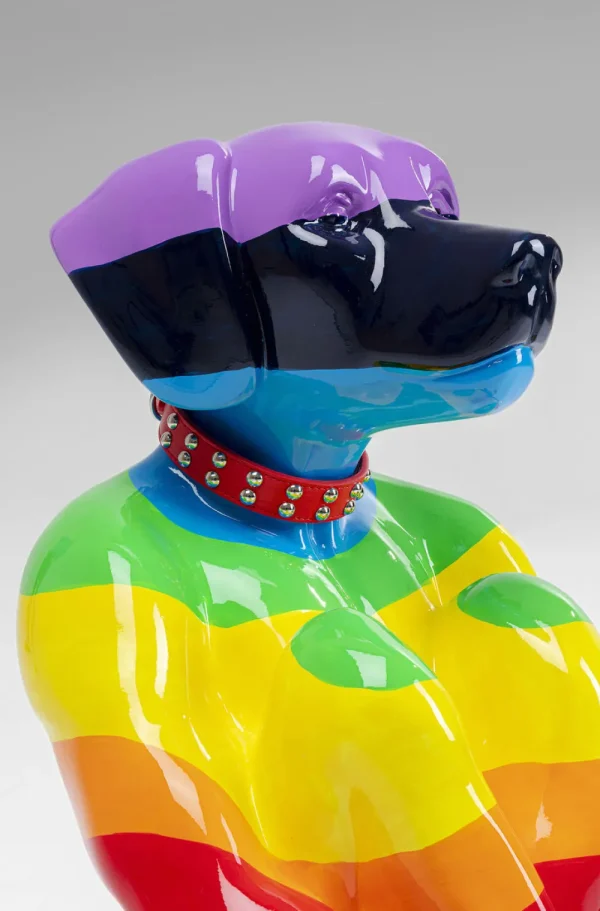 KARE Design Decofiguur Sitting Dog Regenboog 80cm