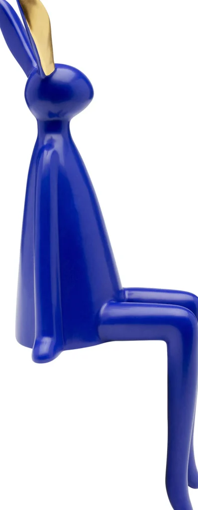 KARE Design Decofiguur Sitting Rabbit Blue 35cm