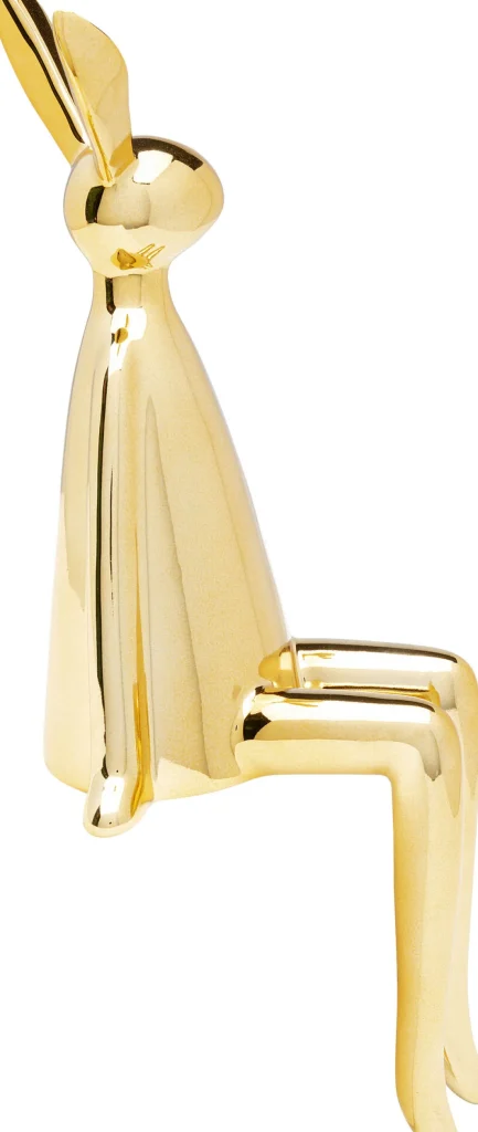 KARE Design Decofiguur Sitting Rabbit Gold 35cm