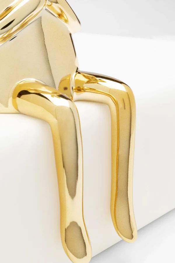 KARE Design Decofiguur Sitting Rabbit Heart Gold 29cm