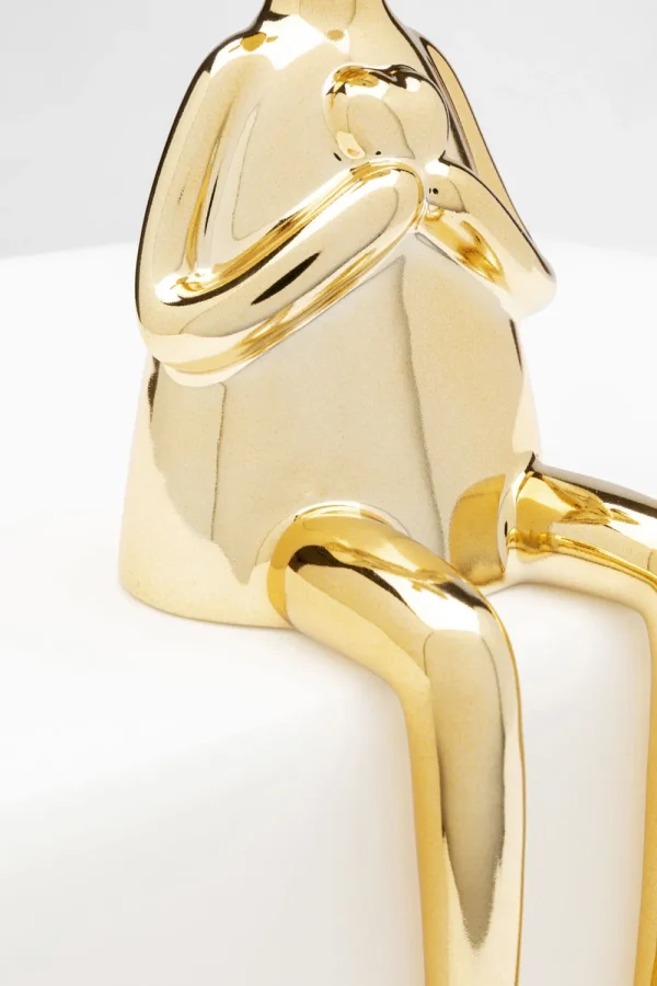 KARE Design Decofiguur Sitting Rabbit Heart Gold 29cm