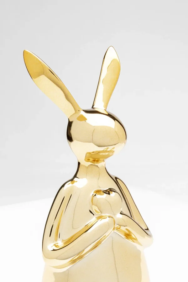 KARE Design Decofiguur Sitting Rabbit Heart Gold 29cm