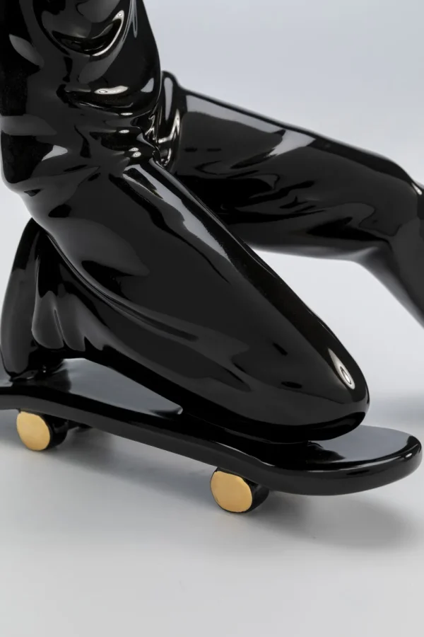 KARE Design Decofiguur Skating Astronaut Black 21cm